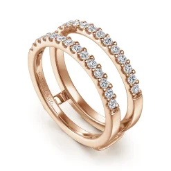 Online Gabriel & Co. Esmeralda - 14K Rose Gold Diamond Ring Enhancer - 0.5 ct