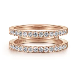 Online Gabriel & Co. Esmeralda - 14K Rose Gold Diamond Ring Enhancer - 0.5 ct