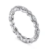 Sale Gabriel & Co. Esperanza - 14K White Gold Double Prongs Marquise and Round Diamond Eternity Band - 0.8 ct
