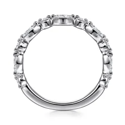 Hot Gabriel & Co. Esperanza - 14K White Gold Marquise and Round Diamond Anniversary Band - 0.5 ct