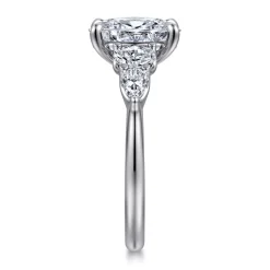 Discount Gabriel & Co. Estefani - 14K White Gold Oval Diamond Engagement Ring