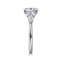 New Gabriel & Co. Estefani - 14K White Gold Oval Five Stone Diamond Engagement Ring