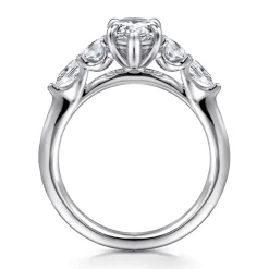 Discount Gabriel & Co. Estefani - 14K White Gold Pear Shape Diamond Engagement Ring