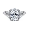 Hot Gabriel & Co. Estrelle - 14K White Gold Oval Diamond Engagement Ring