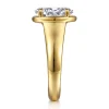 Clearance Gabriel & Co. Ettie - 14K Yellow Gold Bezel Prong Oval Diamond Engagement Ring