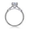 Clearance Gabriel & Co. Eva - 14K White Gold Emerald Cut Five Stone Diamond Engagement Ring