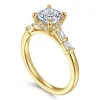 Gabriel & Co. Eva - 14K Yellow Gold Cushion Cut Diamond Engagement Ring