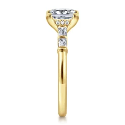 Hot Gabriel & Co. Eva - 14K Yellow Gold Princess Cut Diamond Engagement Ring