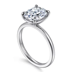 Hot Gabriel & Co. Evelina - 14K White Gold Elongated Cushion Solitaire Diamond Engagement Ring