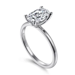 Outlet Gabriel & Co. Evelina - 14K White Gold Solitaire Diamond Engagement Ring