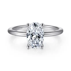 Outlet Gabriel & Co. Evelina - 14K White Gold Solitaire Diamond Engagement Ring