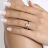 Hot Gabriel & Co. Evelina - 14K White-Yellow Gold Oval Solitaire Diamond Engagement Ring