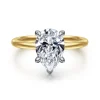 Hot Gabriel & Co. Evelina - 14K White-Yellow Gold Pear Shape Solitaire Diamond Engagement Ring