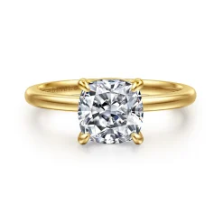 Discount Gabriel & Co. Evelina - 14K Yellow Gold Pear Shape Solitaire Diamond Engagement Ring