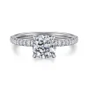 Gabriel & Co. Evelyn - 14K White Gold Cushion Cut Diamond Engagement Ring