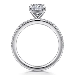 Gabriel & Co. Evelyn - 14K White Gold Cushion Cut Diamond Engagement Ring