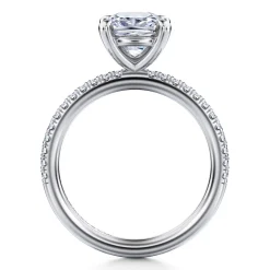 Discount Gabriel & Co. Evelyn - 14K White Gold Cushion Cut Diamond Engagement Ring