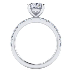 Outlet Gabriel & Co. Evelyn - 14K White Gold Cushion Cut Diamond Engagement Ring