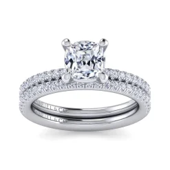Outlet Gabriel & Co. Evelyn - 14K White Gold Cushion Cut Diamond Engagement Ring