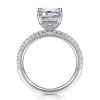 Best Gabriel & Co. Evelyn - 14K White Gold Emerald Cut Diamond Engagement Ring