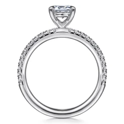 Sale Gabriel & Co. Evelyn - 14K White Gold Emerald Cut Diamond Engagement Ring