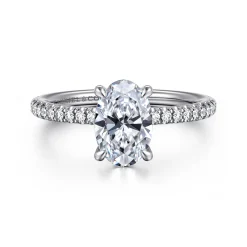 Online Gabriel & Co. Evelyn - 14K White Gold Oval Diamond Engagement Ring