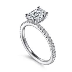 Clearance Gabriel & Co. Evelyn - 14K White Gold Oval Diamond Engagement Ring