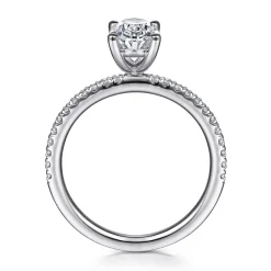 Clearance Gabriel & Co. Evelyn - 14K White Gold Oval Diamond Engagement Ring