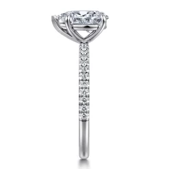 Hot Gabriel & Co. Evelyn - 14K White Gold Pear Shape Diamond Engagement Ring