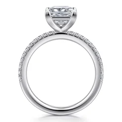 Outlet Gabriel & Co. Evelyn - 14K White Gold Princess Cut Diamond Engagement Ring