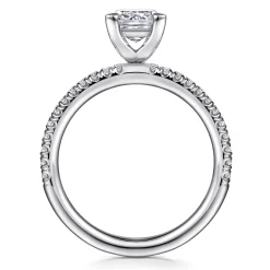 Hot Gabriel & Co. Evelyn - 14K White Gold Princess Cut Diamond Engagement Ring