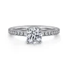 Hot Gabriel & Co. Evelyn - 14K White Gold Round Diamond Engagement Ring