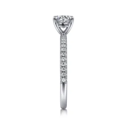Hot Gabriel & Co. Evelyn - 14K White Gold Round Diamond Engagement Ring