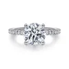 Clearance Gabriel & Co. Evelyn - 14K White Gold Round Diamond Engagement Ring