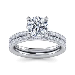 Clearance Gabriel & Co. Evelyn - 14K White Gold Round Diamond Engagement Ring