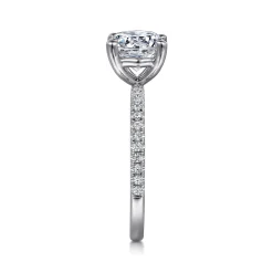 Clearance Gabriel & Co. Evelyn - 14K White Gold Round Diamond Engagement Ring
