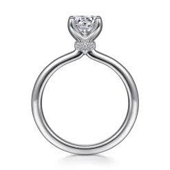 Best Gabriel & Co. Evelynn - 14K White Gold Round Solitaire Diamond Engagement Ring