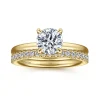 Clearance Gabriel & Co. Evelynn - 14K Yellow Gold Round Solitaire Diamond Engagement Ring