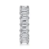 Clearance Gabriel & Co. Evora - 14K White Gold Shared Prong Emerald Cut Diamond Eternity Band - 8.5 ct