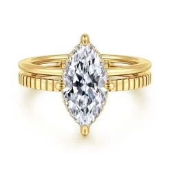 Online Gabriel & Co. Fabie - 14K Yellow Gold Compass Prong Marquise Diamond Engagement Ring