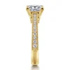 Sale Gabriel & Co. Favola - 14K Yellow Gold Princess Cut Lotus Diamond Engagement Ring
