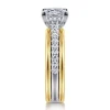 Online Gabriel & Co. Feah - 14K Yellow-White Gold Wide Band Princess Cut Diamond Engagement Ring
