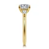 Gabriel & Co. Feana - 14K Yellow Gold Princess Cut Three Stone Diamond Engagement Ring