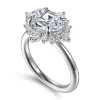 Gabriel & Co. Fella - 14K White Gold Oval Halo Diamond Engagement Ring