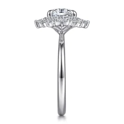 Gabriel & Co. Fella - 14K White Gold Oval Halo Diamond Engagement Ring