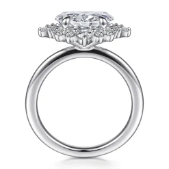 Gabriel & Co. Fella - 14K White Gold Oval Halo Diamond Engagement Ring