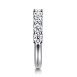 Gabriel & Co. Ferre - 14K White Gold Scallop Setting Diamond Anniversary Band - 1.35 ct