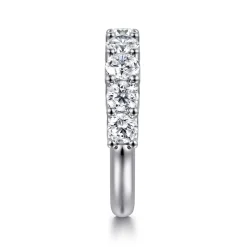 Outlet Gabriel & Co. Ferre - 14K White Gold Scallop Setting 9 Stone Diamond Anniversary Band - 1.75 ct