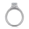 Discount Gabriel & Co. Fiji - 14K White Gold Round Diamond Engagement Ring