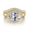 Outlet Gabriel & Co. Fillipa - 14K Yellow Gold Oval Double Halo Diamond Engagement Ring